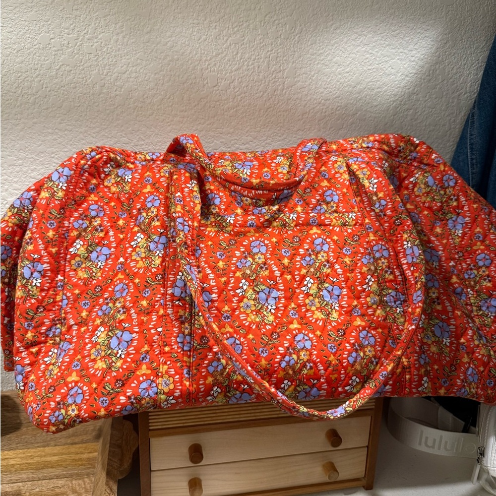 Vera Bradley Large Miramar Weekender Duffle in Garden Paisley Premium Cotton